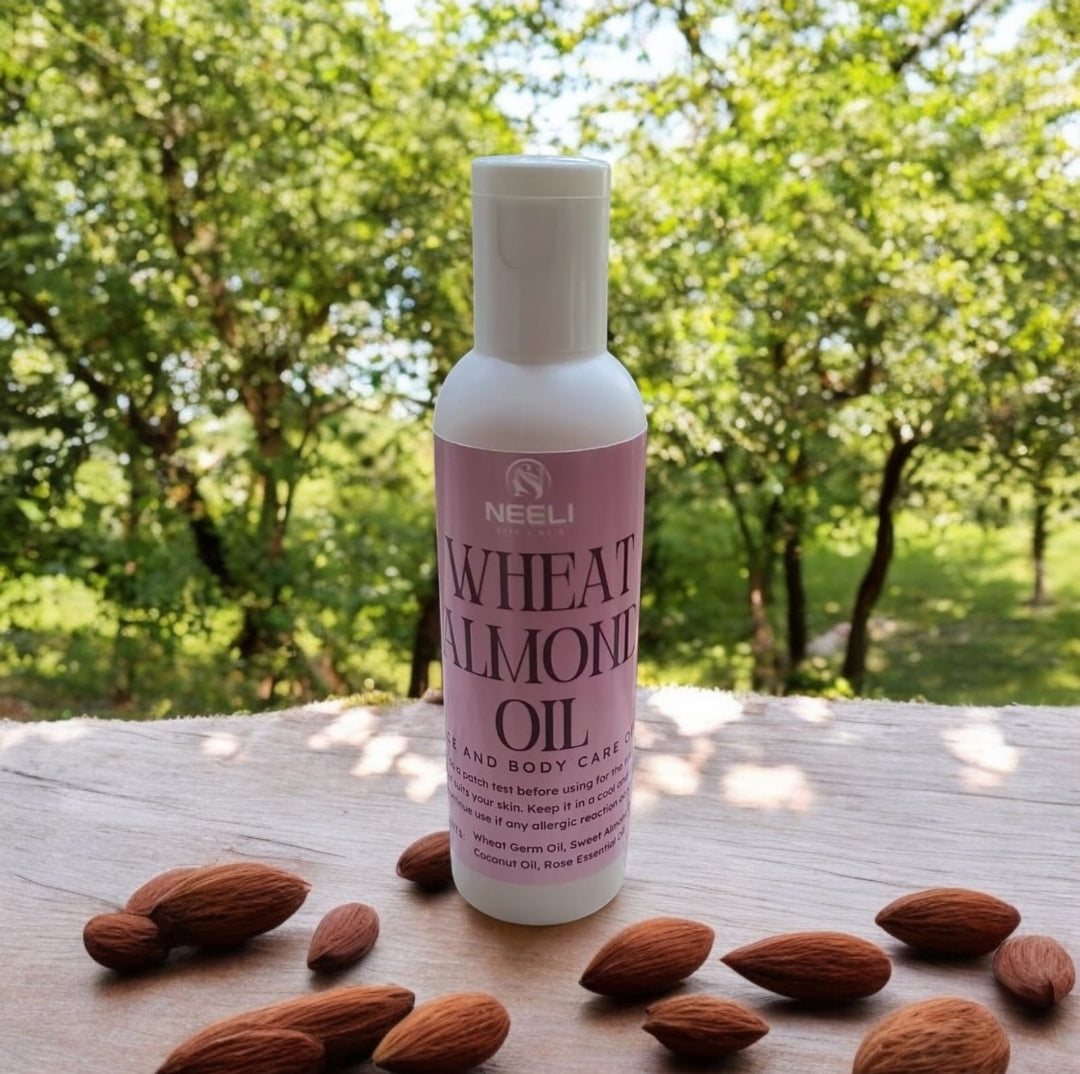 Wheat almond body oil